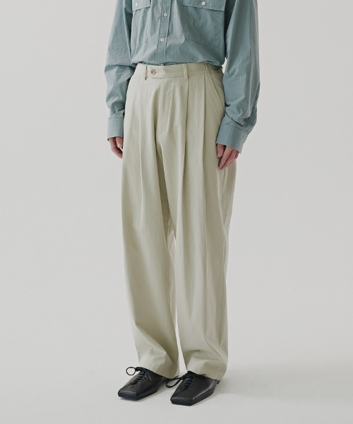 [노운] wide chino pants (light grey)