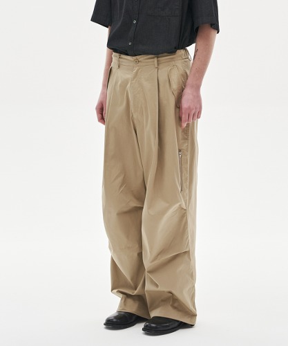 [노운] wide multi pants (beige)