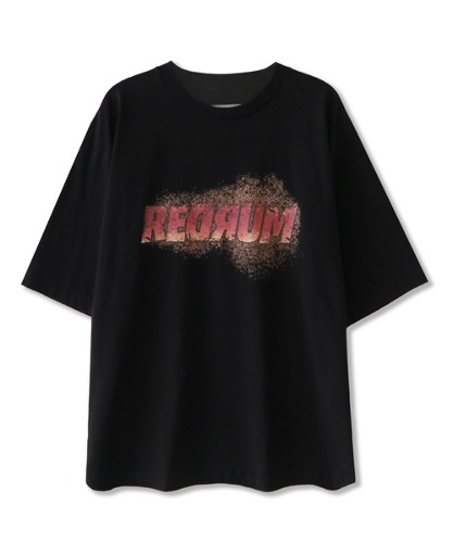 [퍼렌] vintage print 1/2 T-shirts [REDRUM]_black