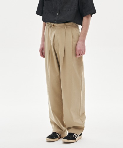 [노운] wide chino pants (beige)