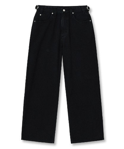 [노운] wide cotton pants (black)