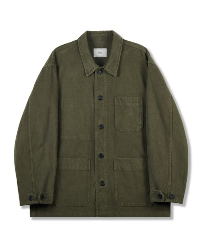 [퍼렌] french work jacket (moleskin)_olive