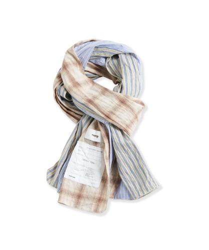 [퍼렌] multi-color cotton scarf_blue/beige