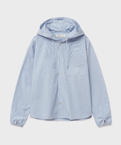 [노운]  hooded stripe shirts (blue)