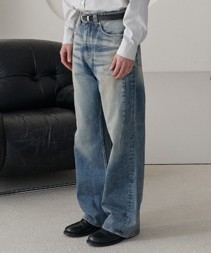 [노운]  flare fit denim pants (vintage blue)